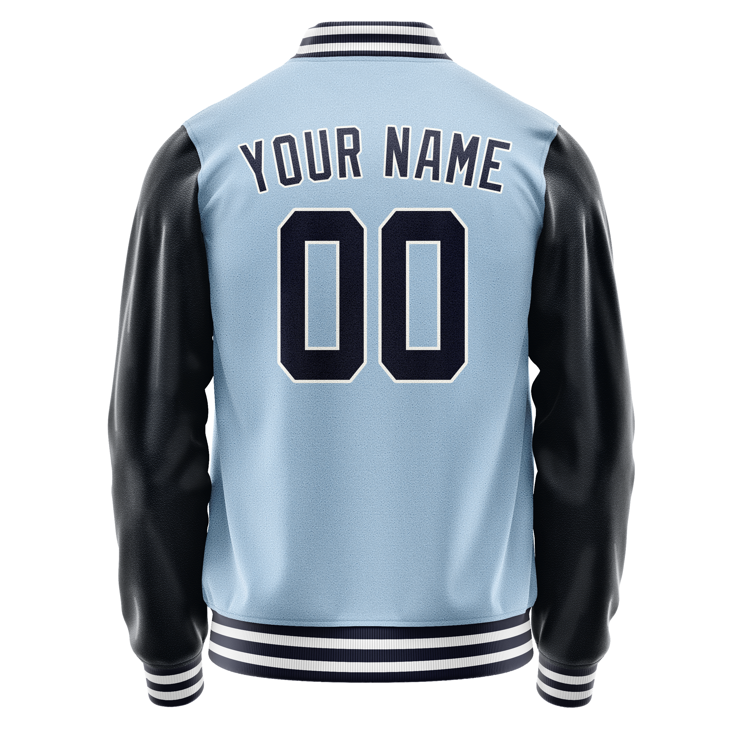 Custom Light-Blue Navy Solid Color Varsity Letterman Jacket JA02240617JC251
