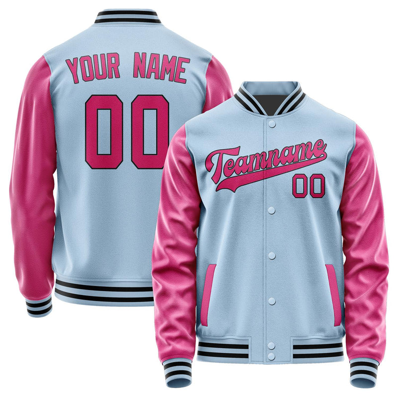 Custom Light Blue Pink Jacket JA0808130817B31713