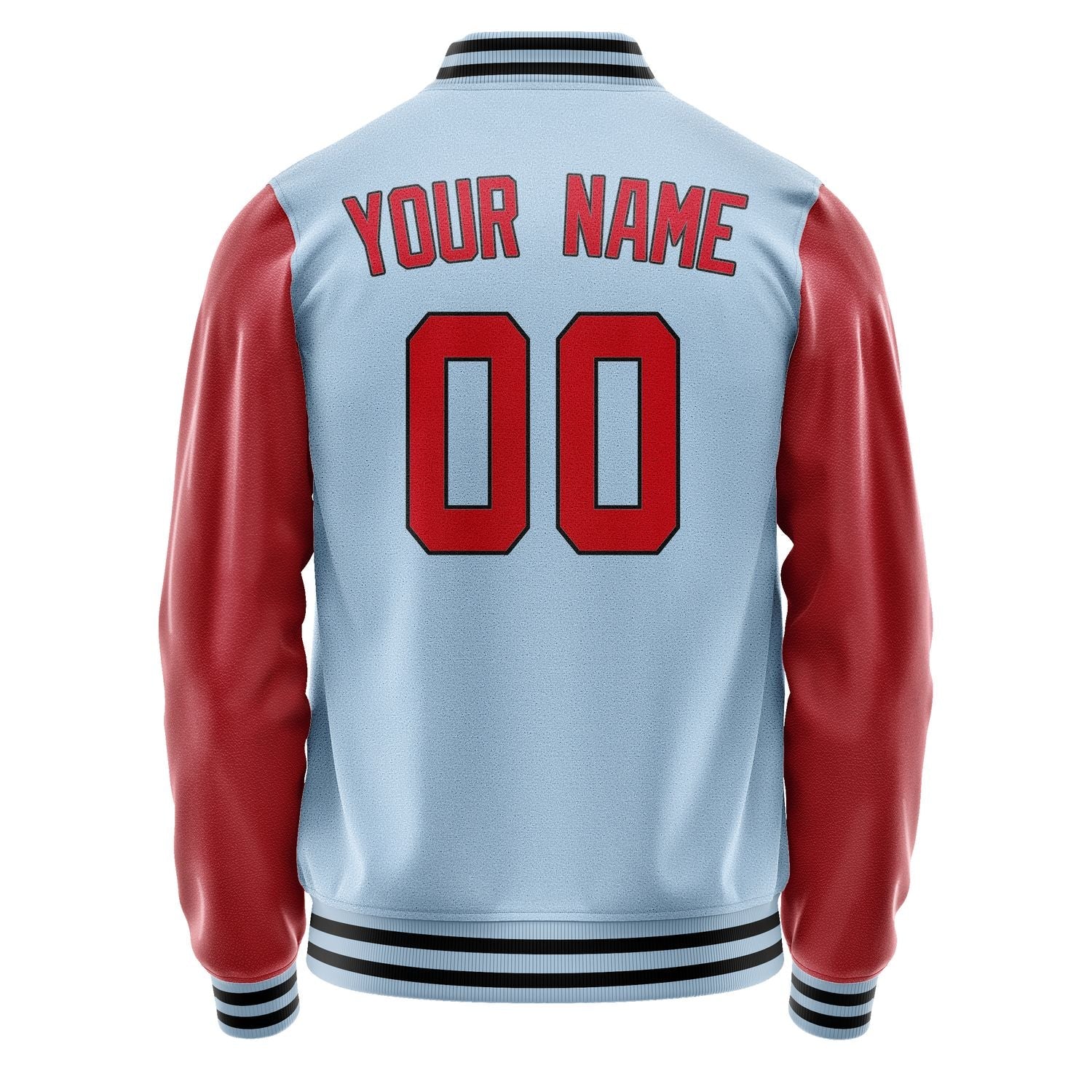 Custom Light Blue Red Jacket JA0808140817B31714