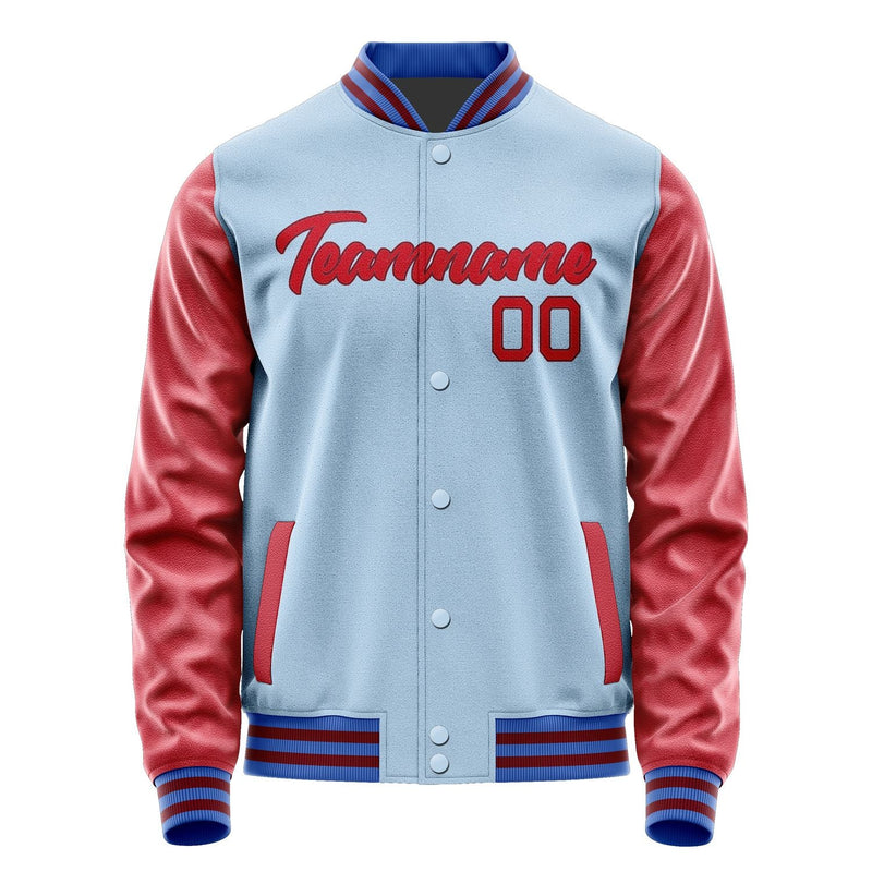 Custom Light Blue Red Jacket JA0808140915B21514