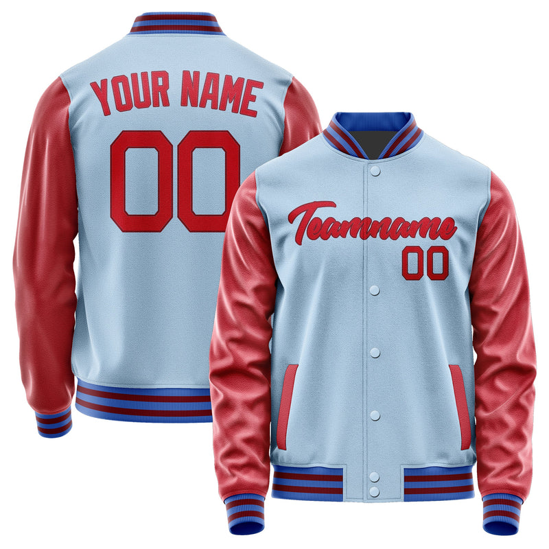 Custom Light Blue Red Jacket JA0808140915B21514