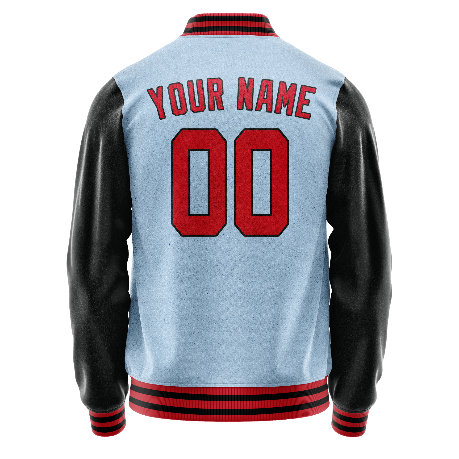 Custom Light-Blue Crimson Solid Color Varsity Letterman Jacket JA02240617JC257