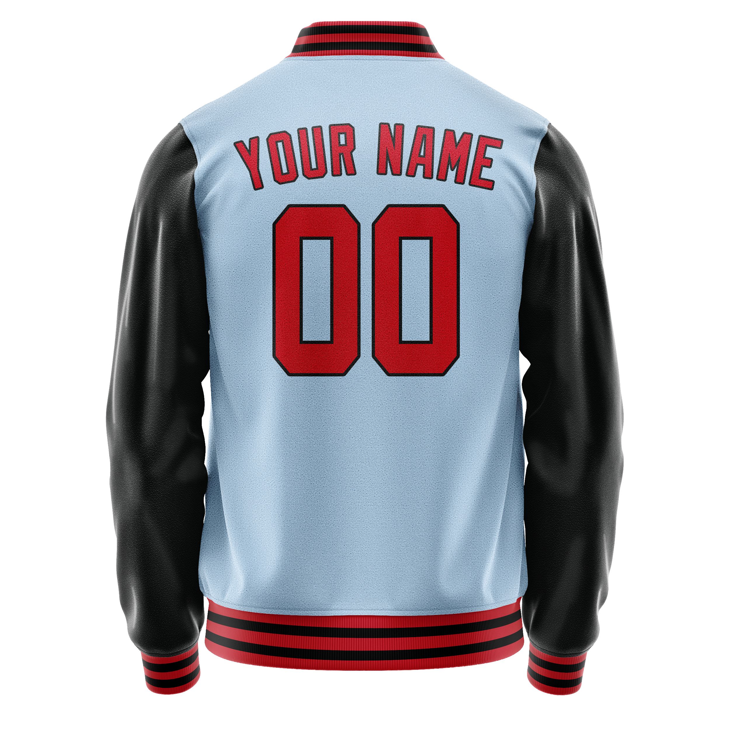 Custom Light-Blue Crimson Solid Color Varsity Letterman Jacket JA02240617JC257