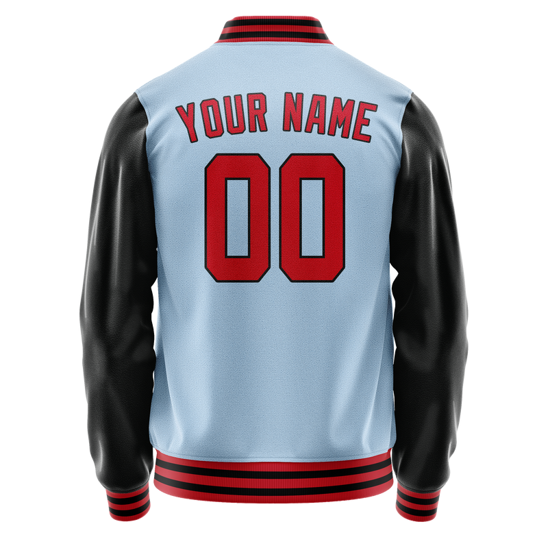 Custom Light-Blue Crimson Solid Color Varsity Letterman Jacket JA02240617JC257