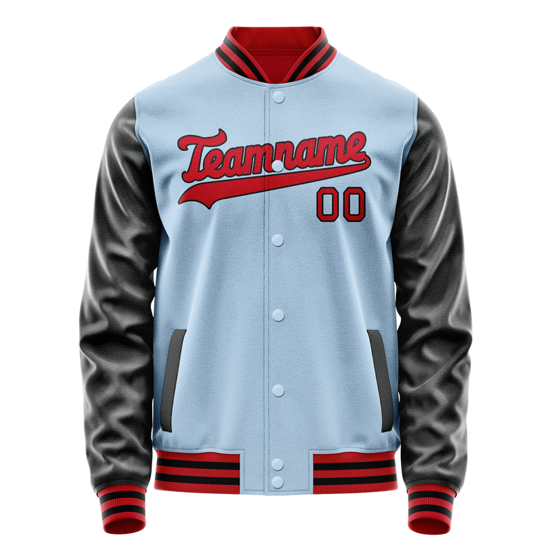 Custom Light-Blue Crimson Solid Color Varsity Letterman Jacket JA02240617JC257