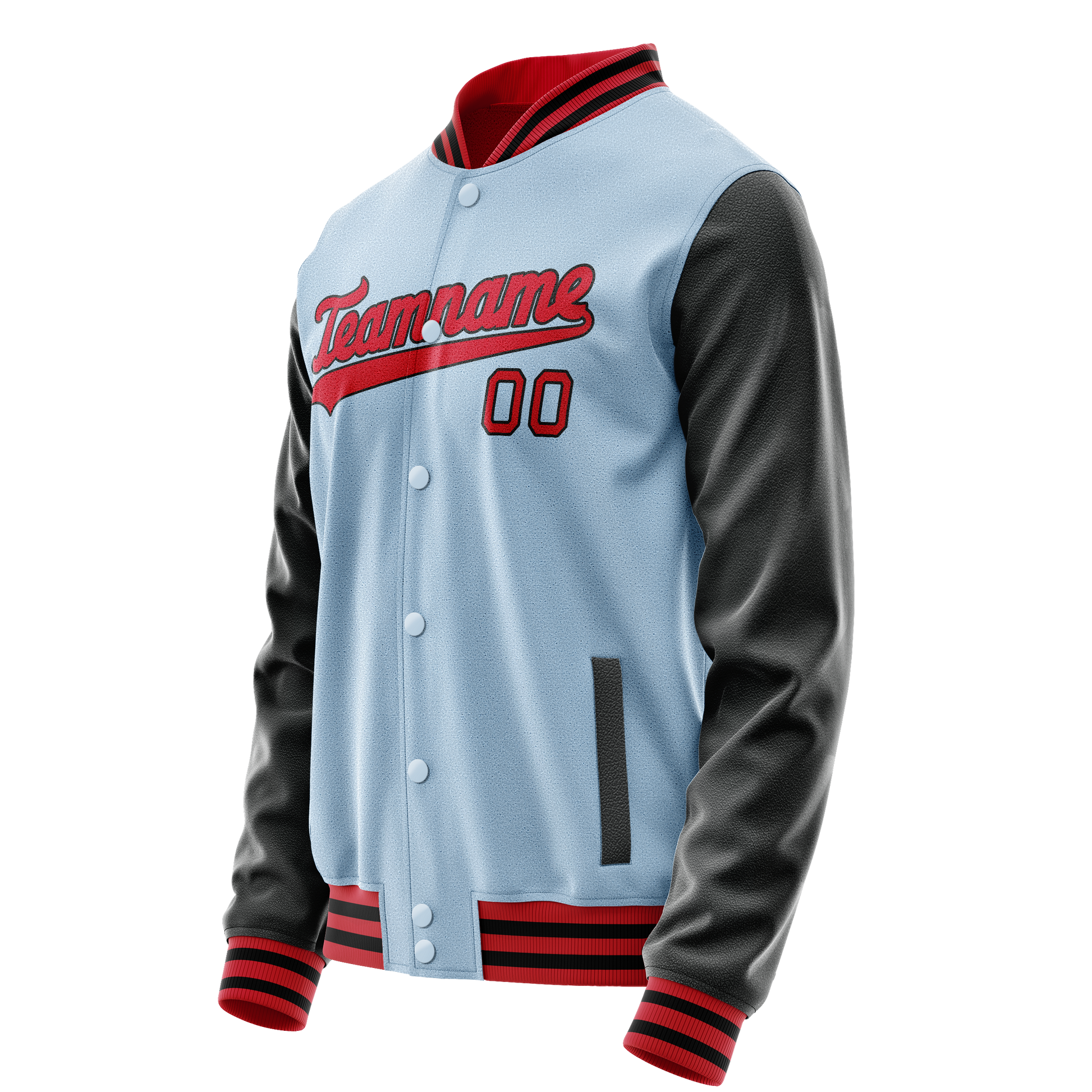 Custom Light-Blue Crimson Solid Color Varsity Letterman Jacket JA02240617JC257