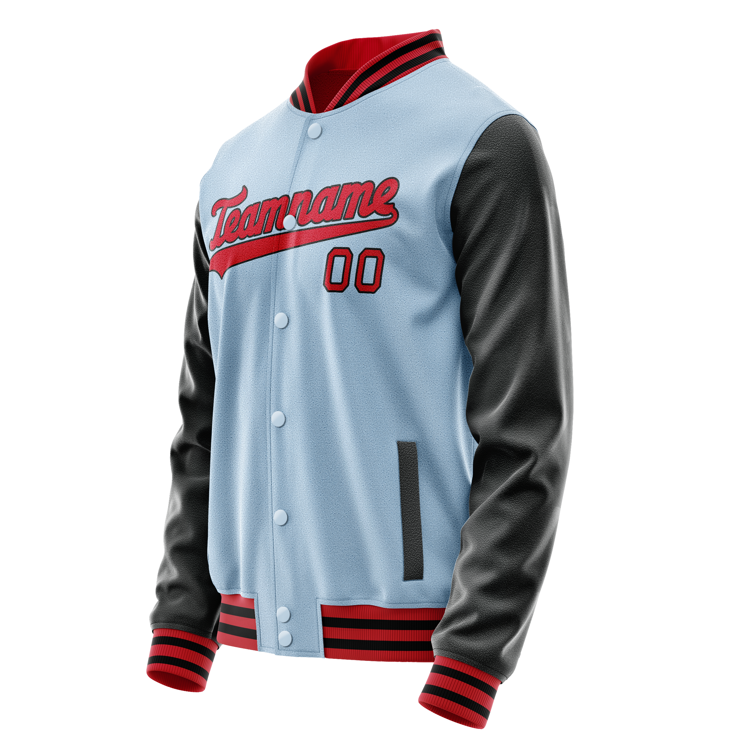 Custom Light-Blue Crimson Solid Color Varsity Letterman Jacket JA02240617JC257