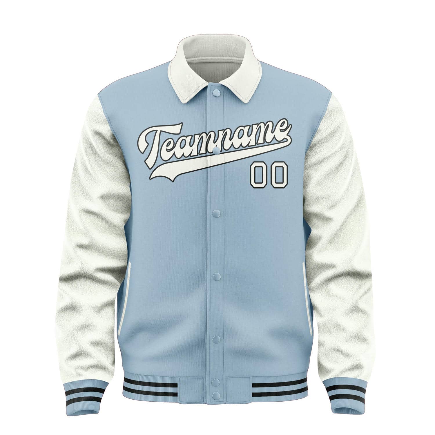Custom Light Blue White Jacket