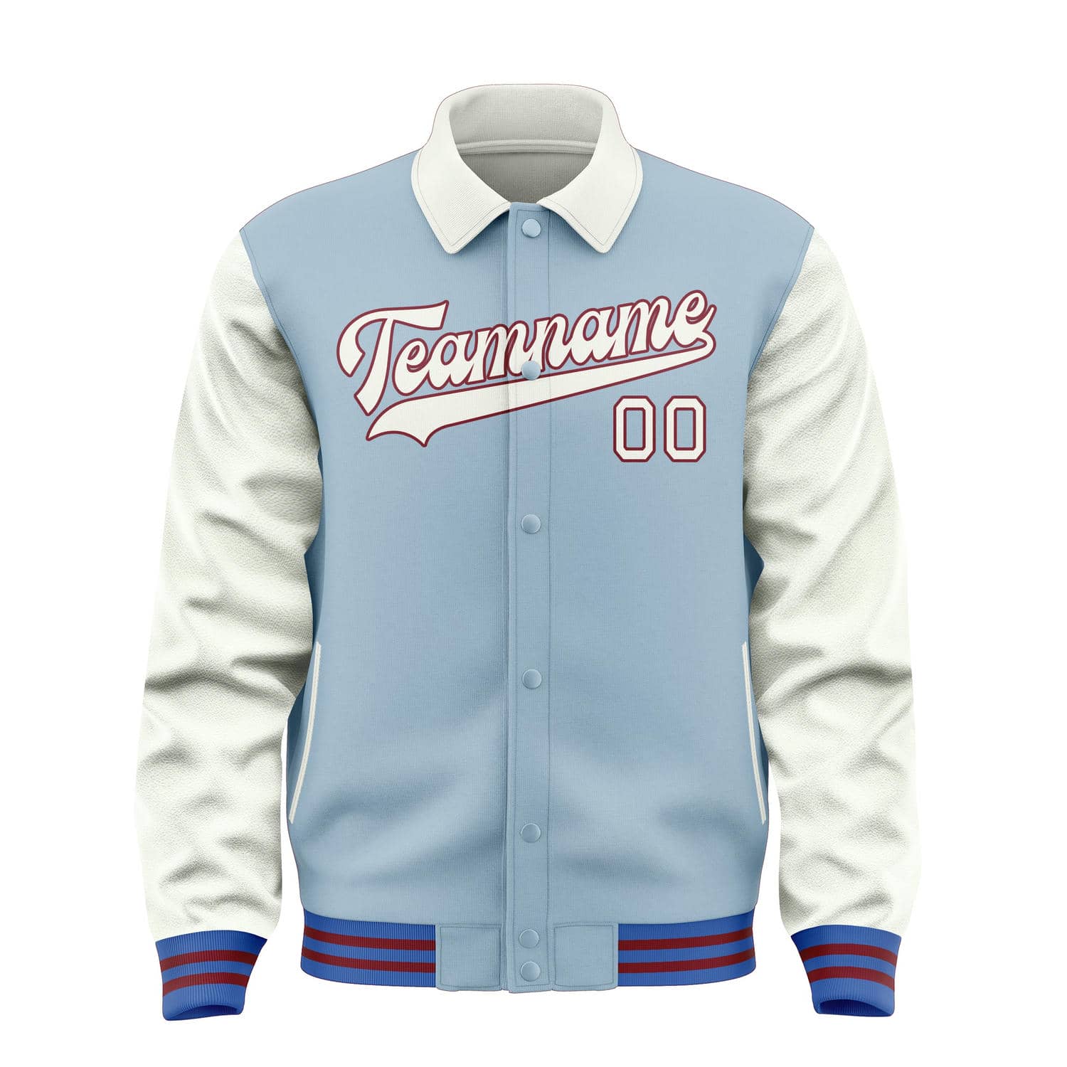 Custom Light Blue White Jacket