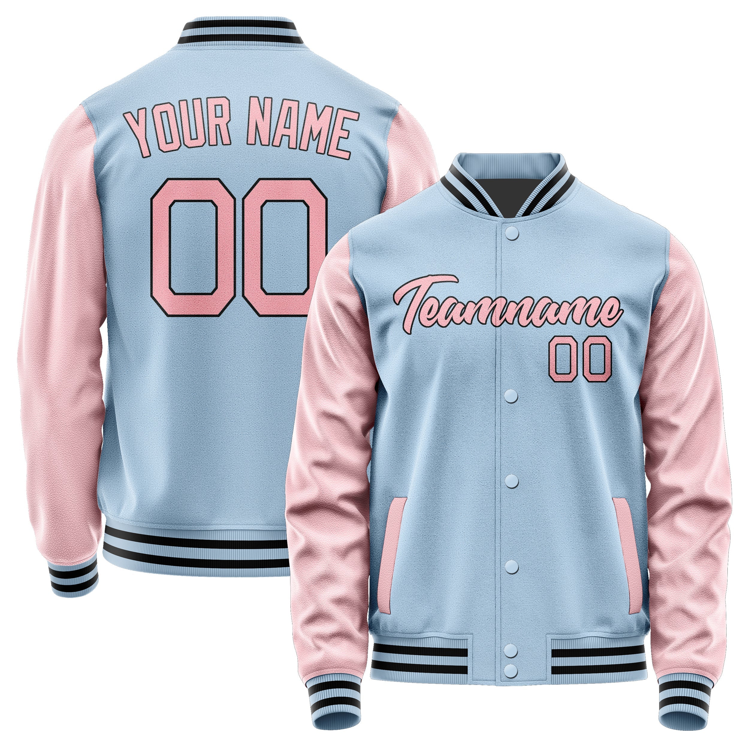 Custom Light Blue Light Pink Jacket JA0808210817B21721
