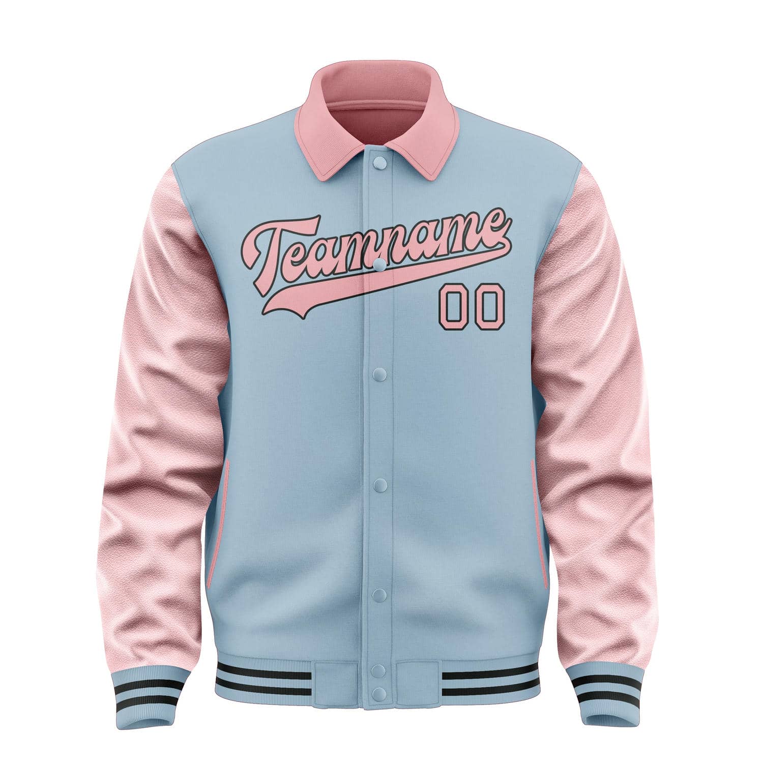 Custom Light Blue Light Pink Jacket