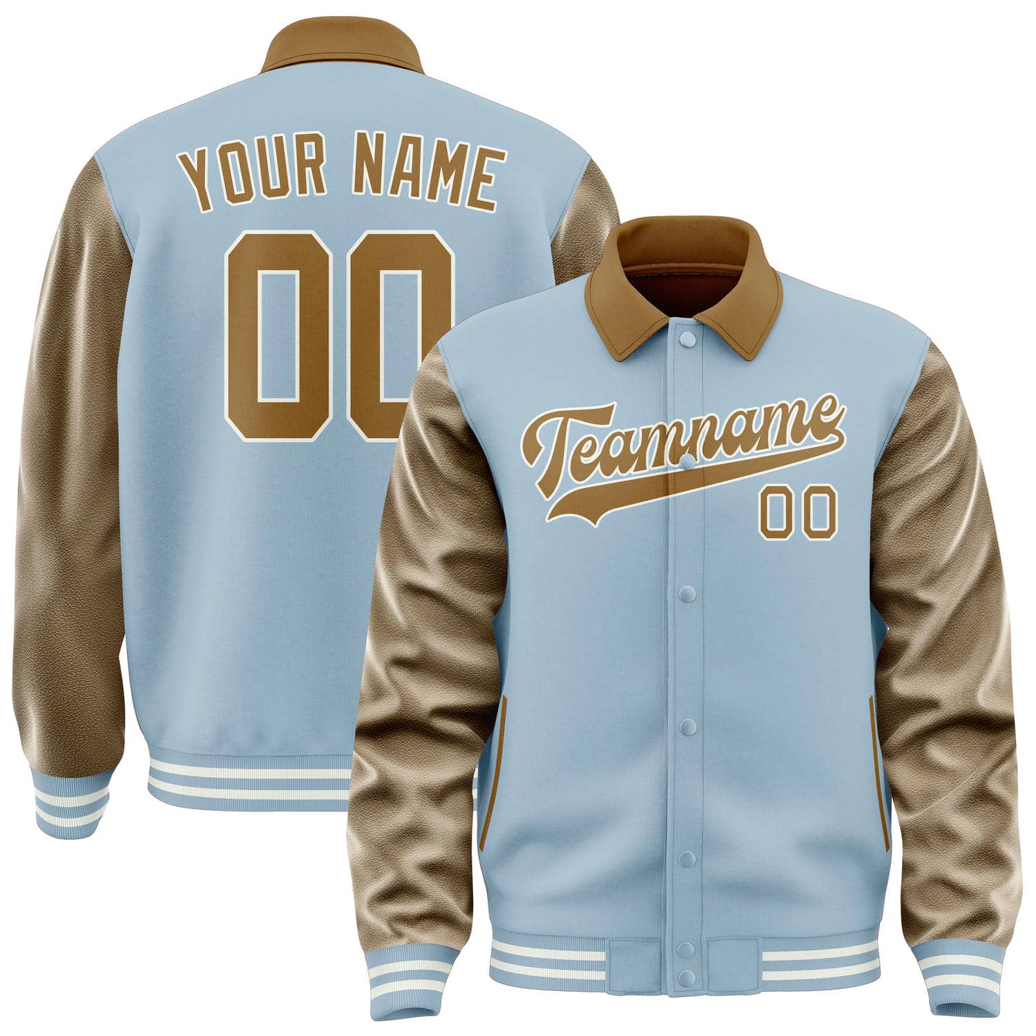 Custom Light Blue Khaki Jacket