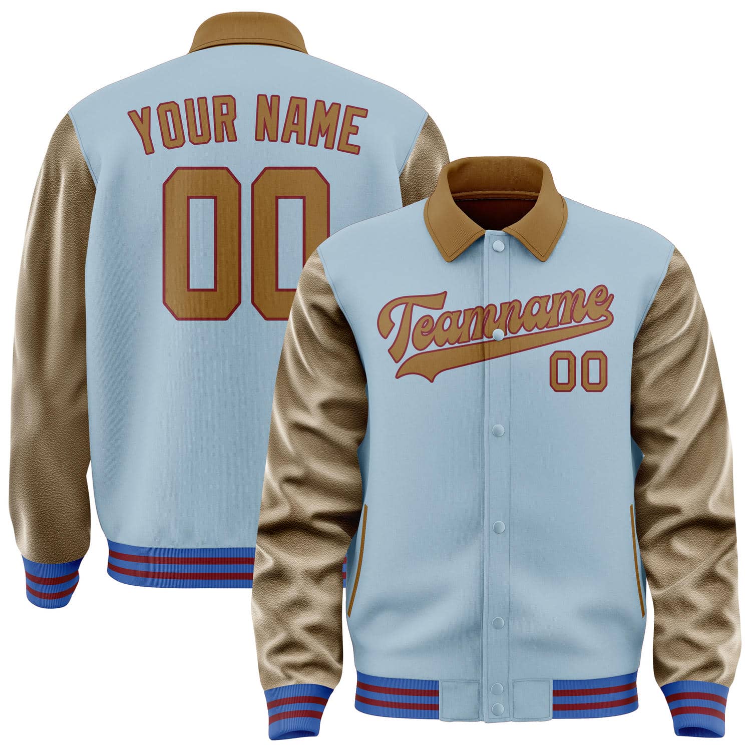 Custom Light Blue Khaki Jacket