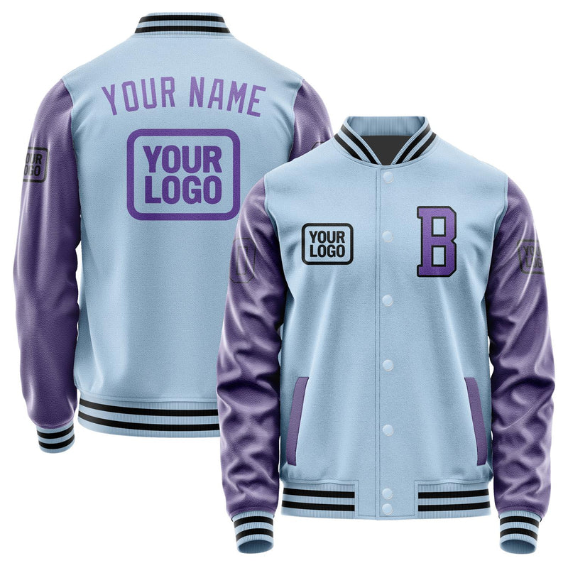 Custom Light Blue Light Purple Jacket JA080823081717232317