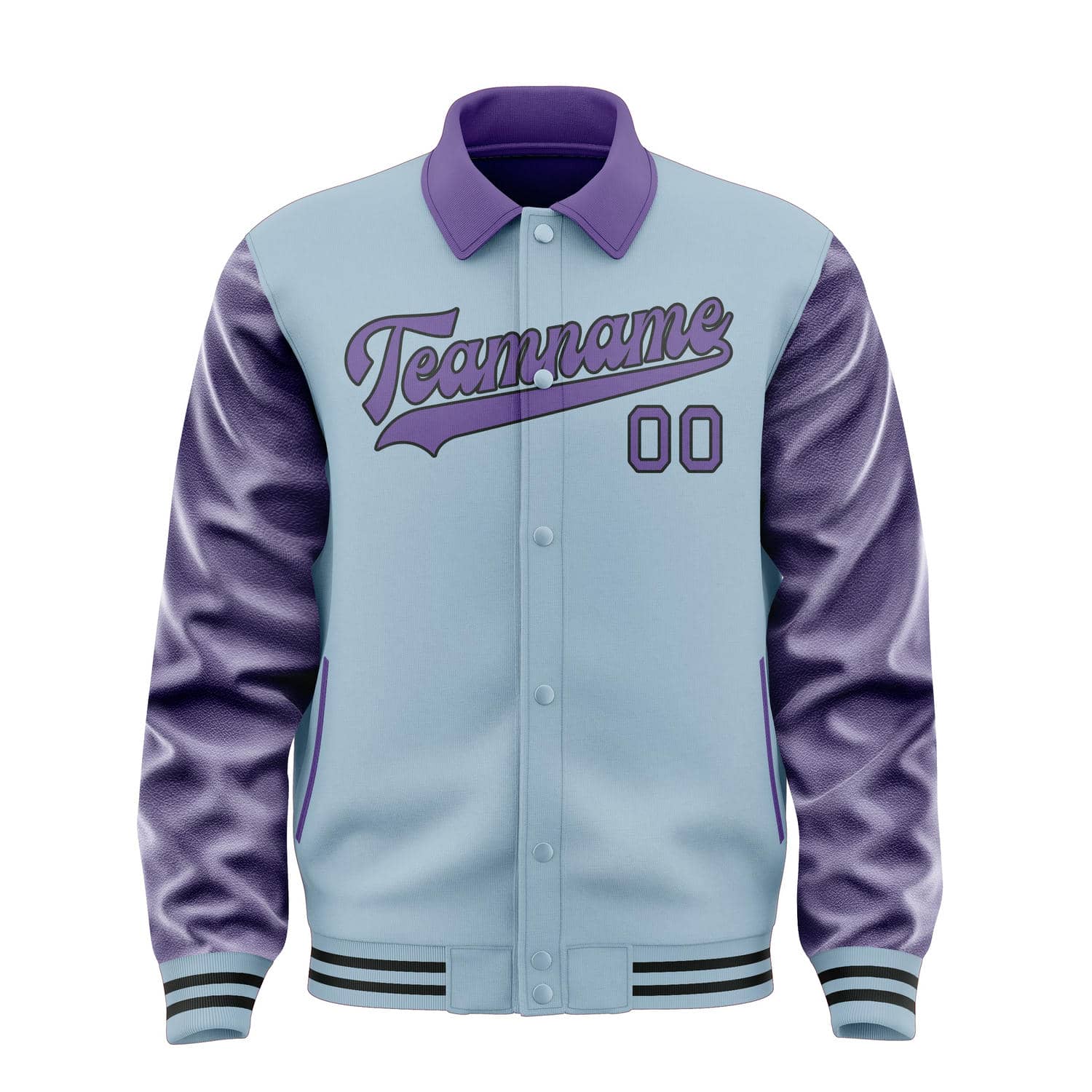 Custom Light Blue Light Purple Jacket