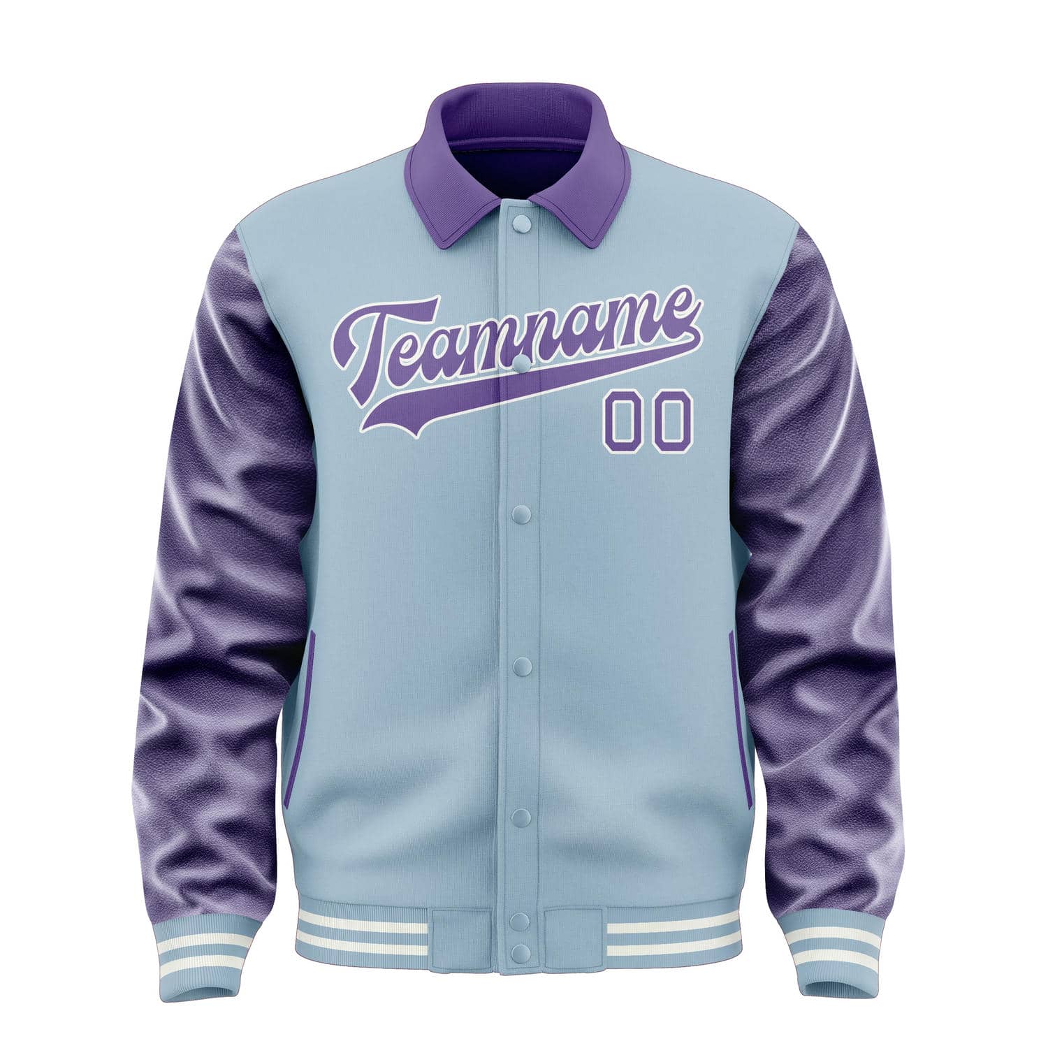 Custom Light Blue Light Purple Jacket