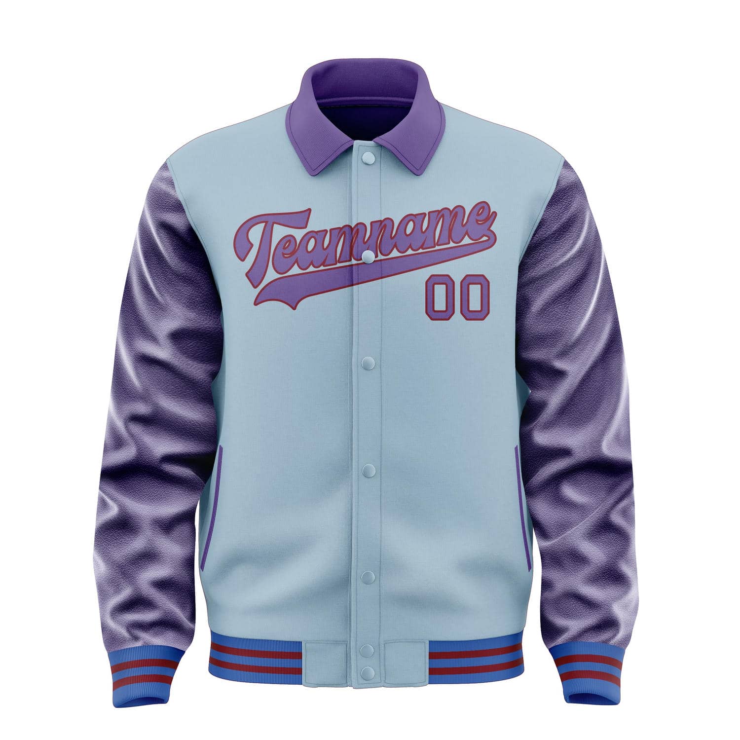 Custom Light Blue Light Purple Jacket