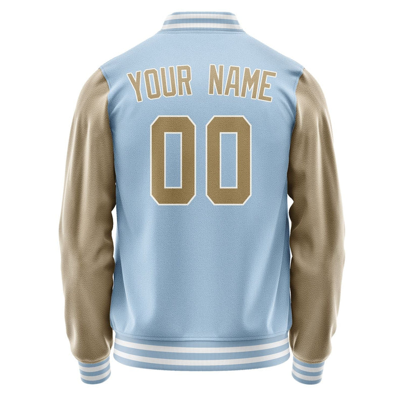 Custom Light Blue Light Khaki Jacket JA0808250818B31825
