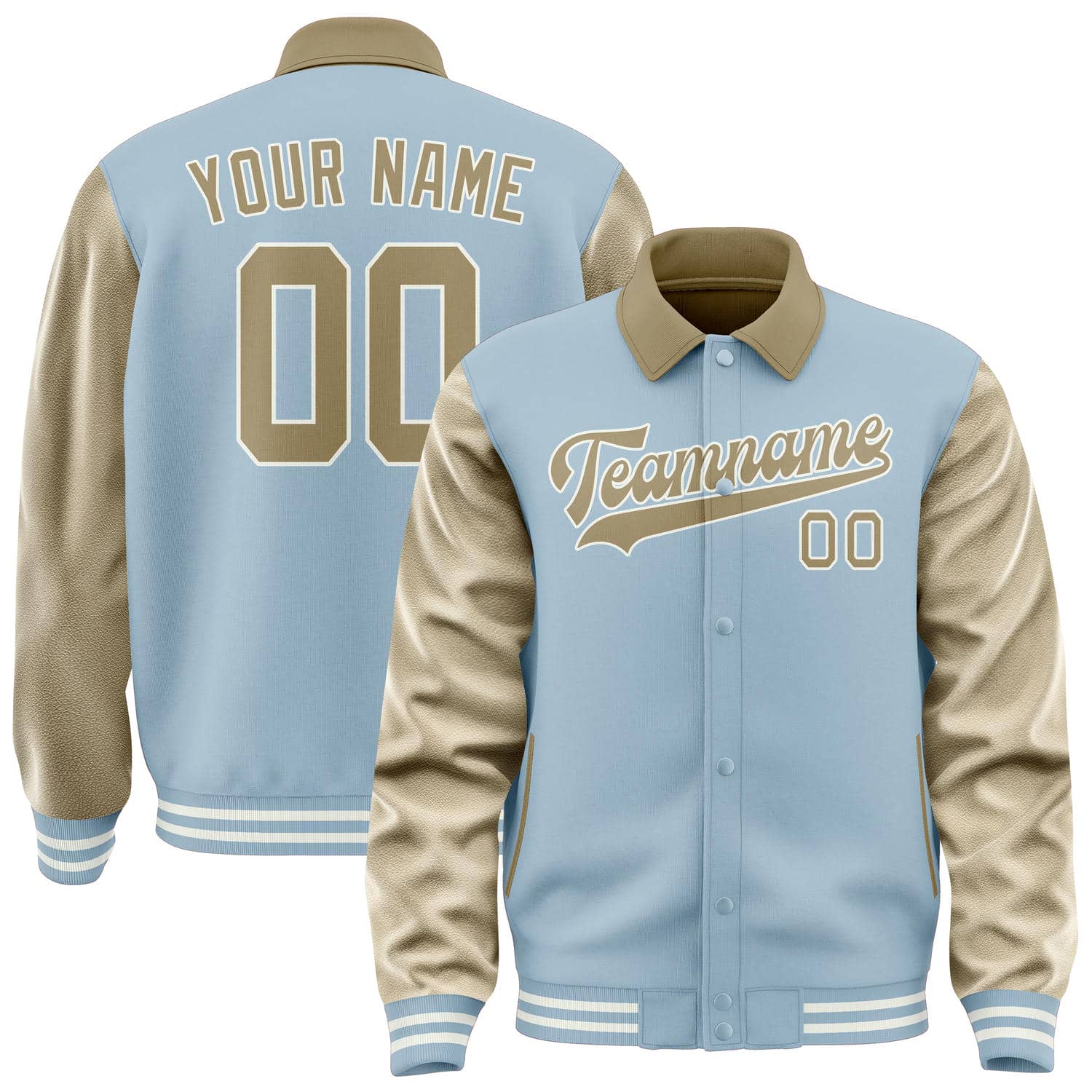 Custom Light Blue Light Khaki Jacket