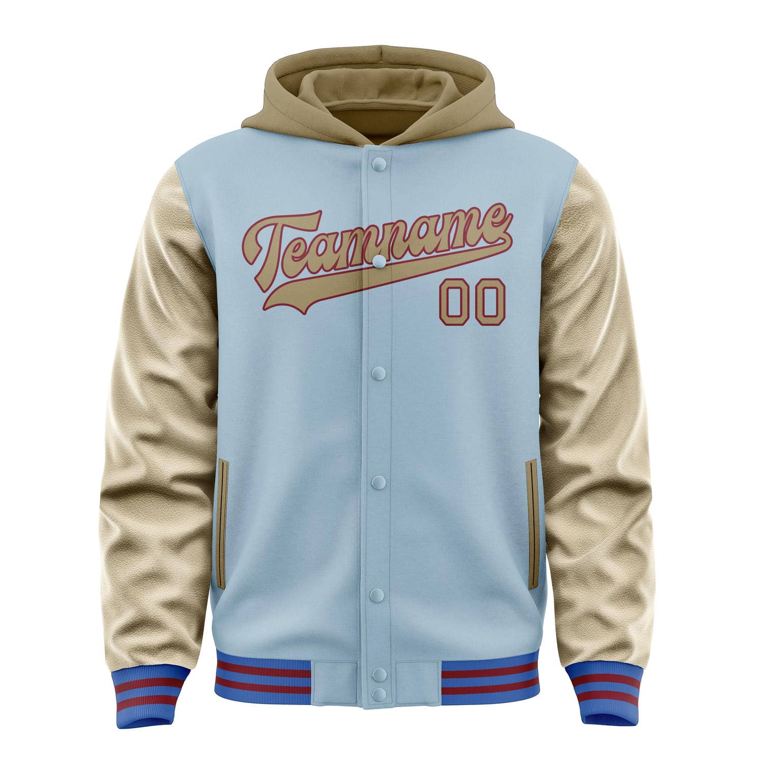 Custom Light Blue Light Khaki Jacket