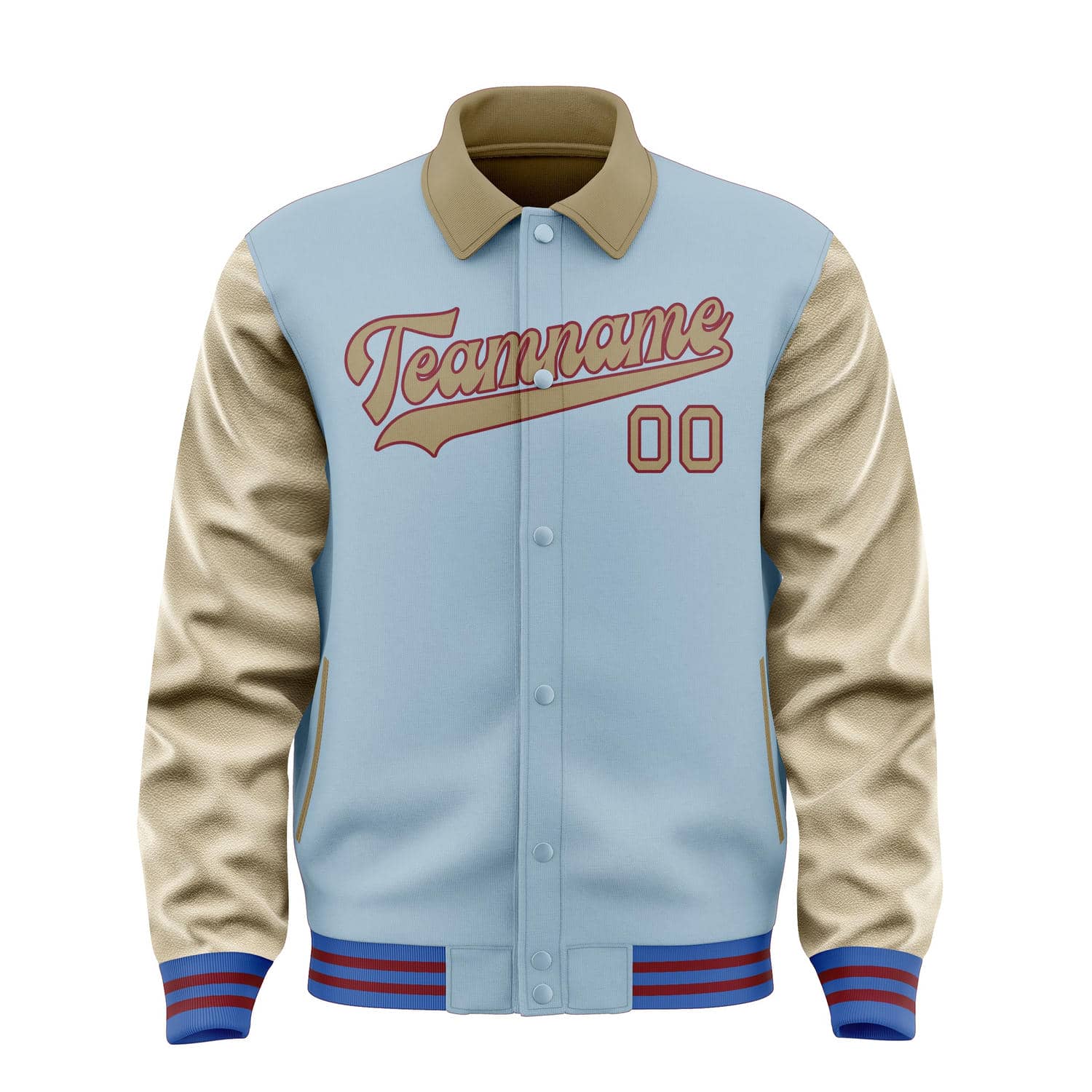 Custom Light Blue Light Khaki Jacket