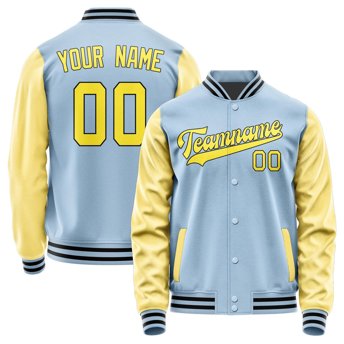 Custom Light Blue Light Yellow Jacket JA0808260817B31726