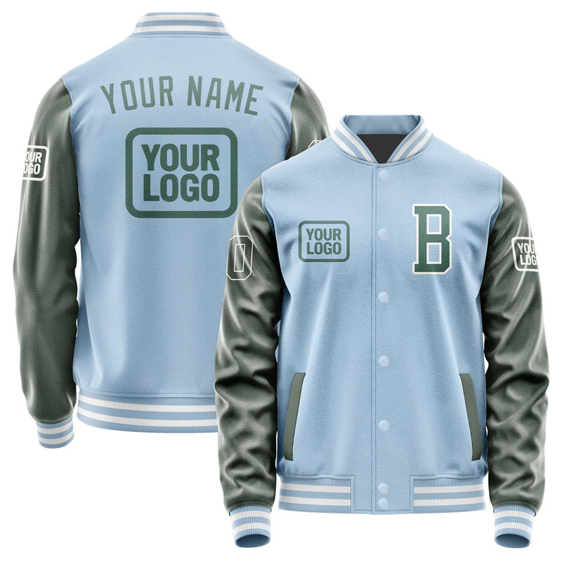Custom Light Blue Blue Green Jacket JA080827081818272718