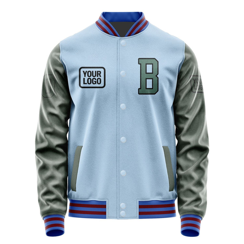 Custom Light Blue Blue Green Jacket JA080827091517272717