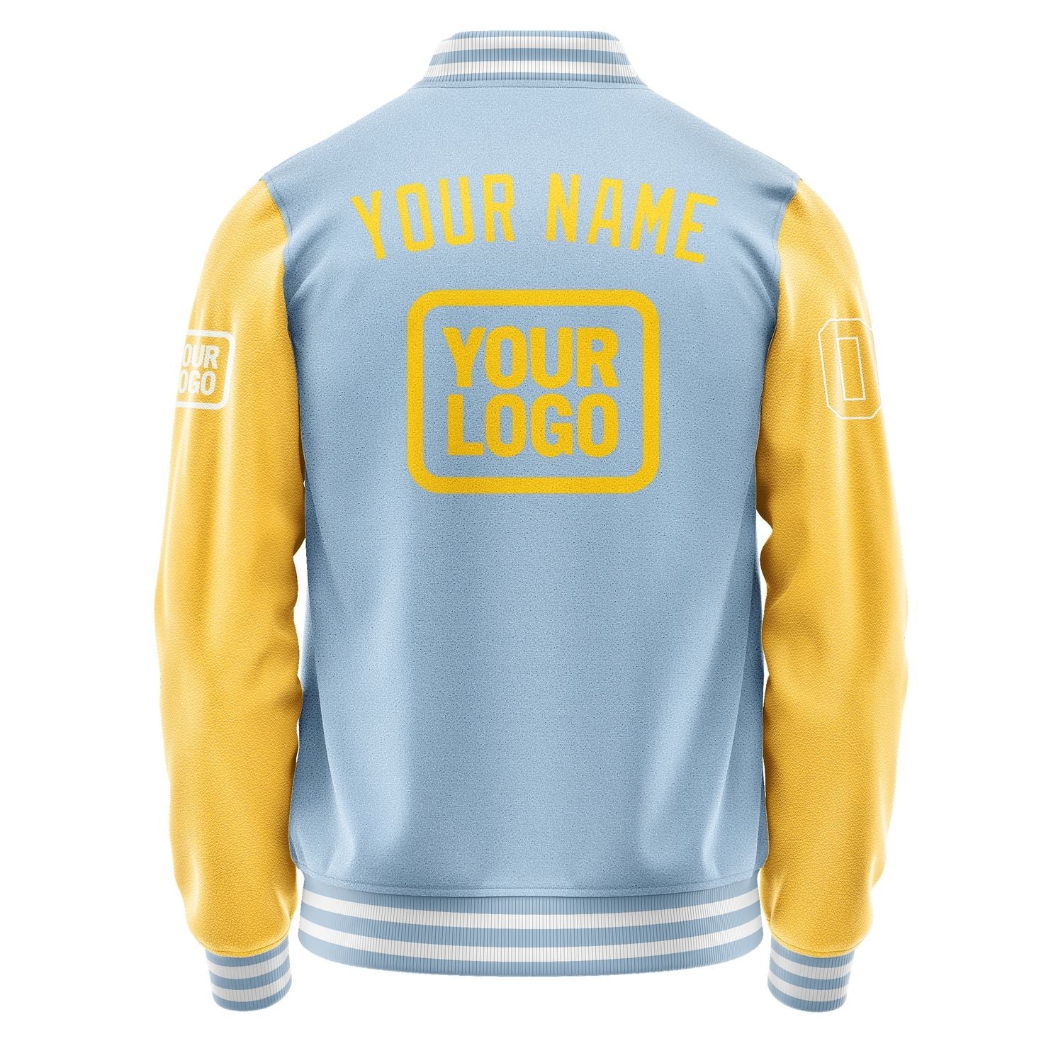 Custom Light Blue Gold Jacket JA080830081818303018