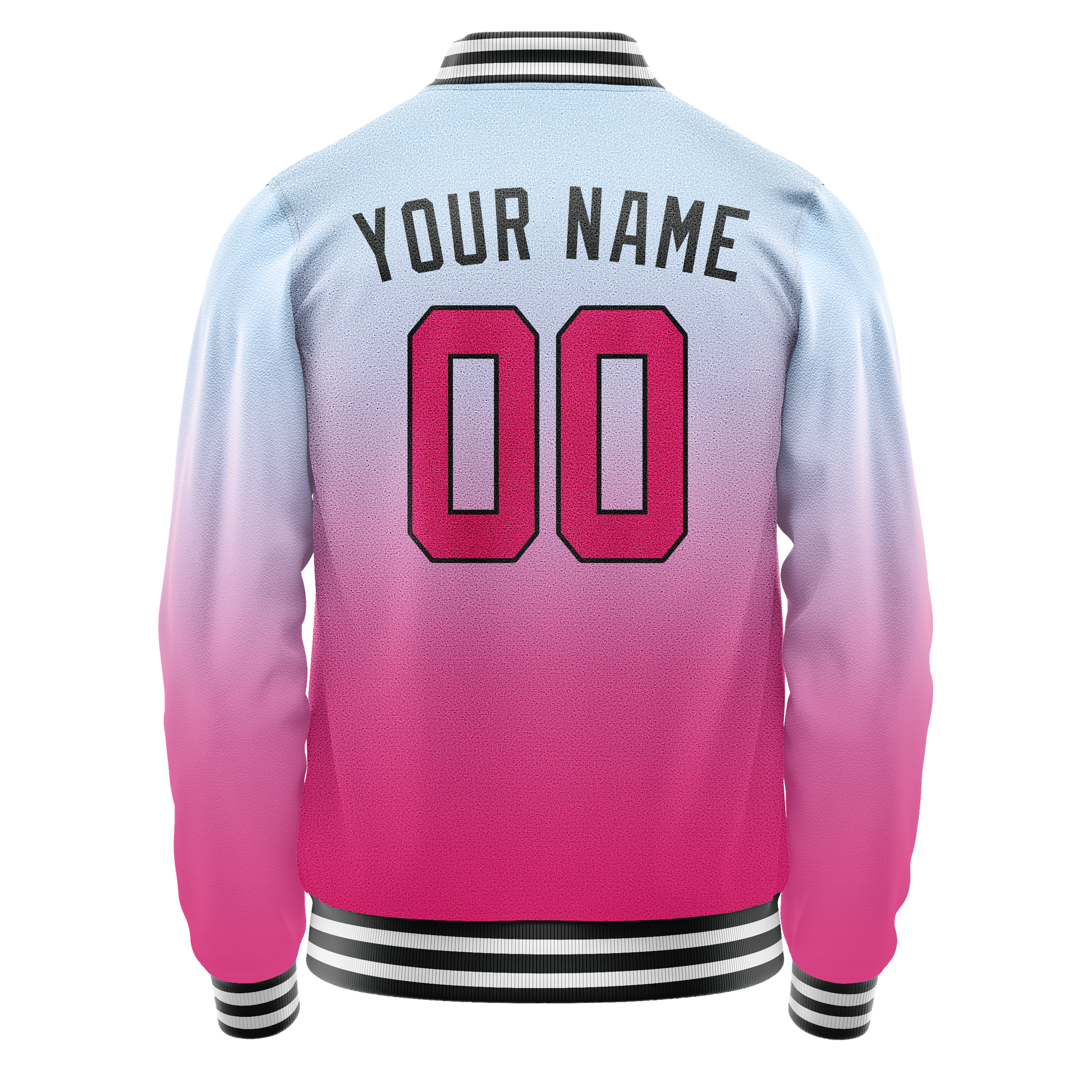 Custom Light-Blue Pink Gradient Varsity Letterman Jacket JA02240617JC241