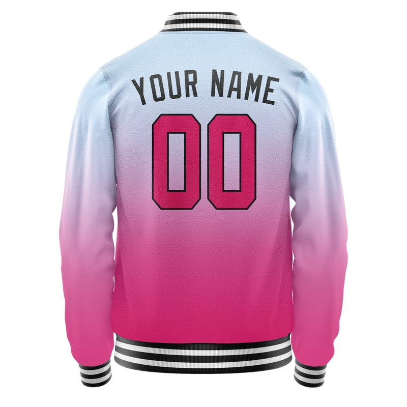 Custom Light-Blue Pink Gradient Varsity Letterman Jacket JA02240617JC241