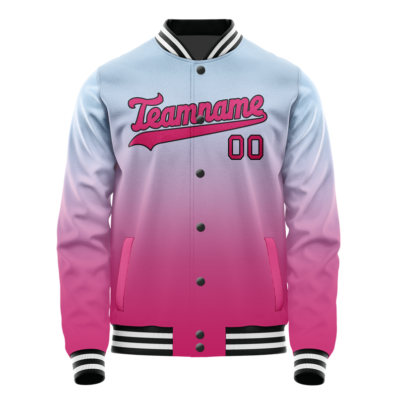 Custom Light-Blue Pink Gradient Varsity Letterman Jacket JA02240617JC241