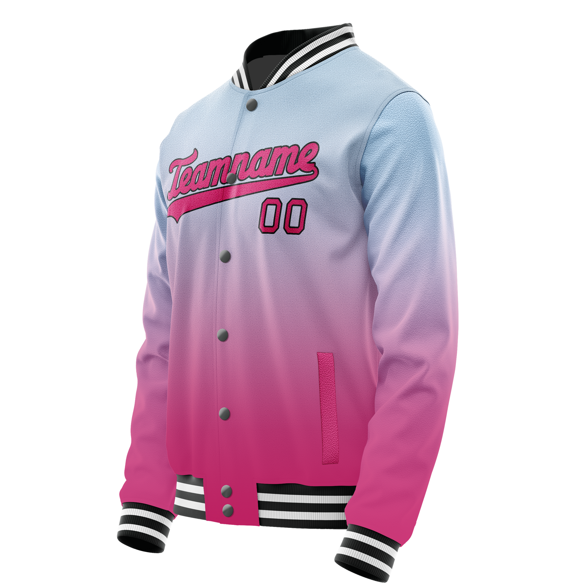 Custom Light-Blue Pink Gradient Varsity Letterman Jacket JA02240617JC241