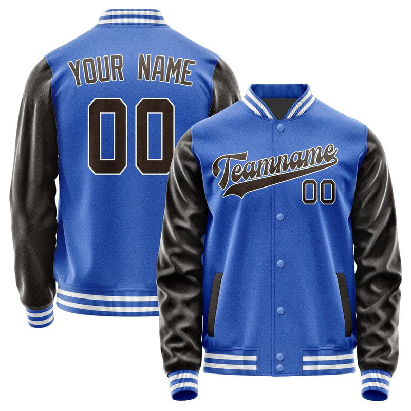 Custom Sky Blue Brown Jacket JA0909010918B31801