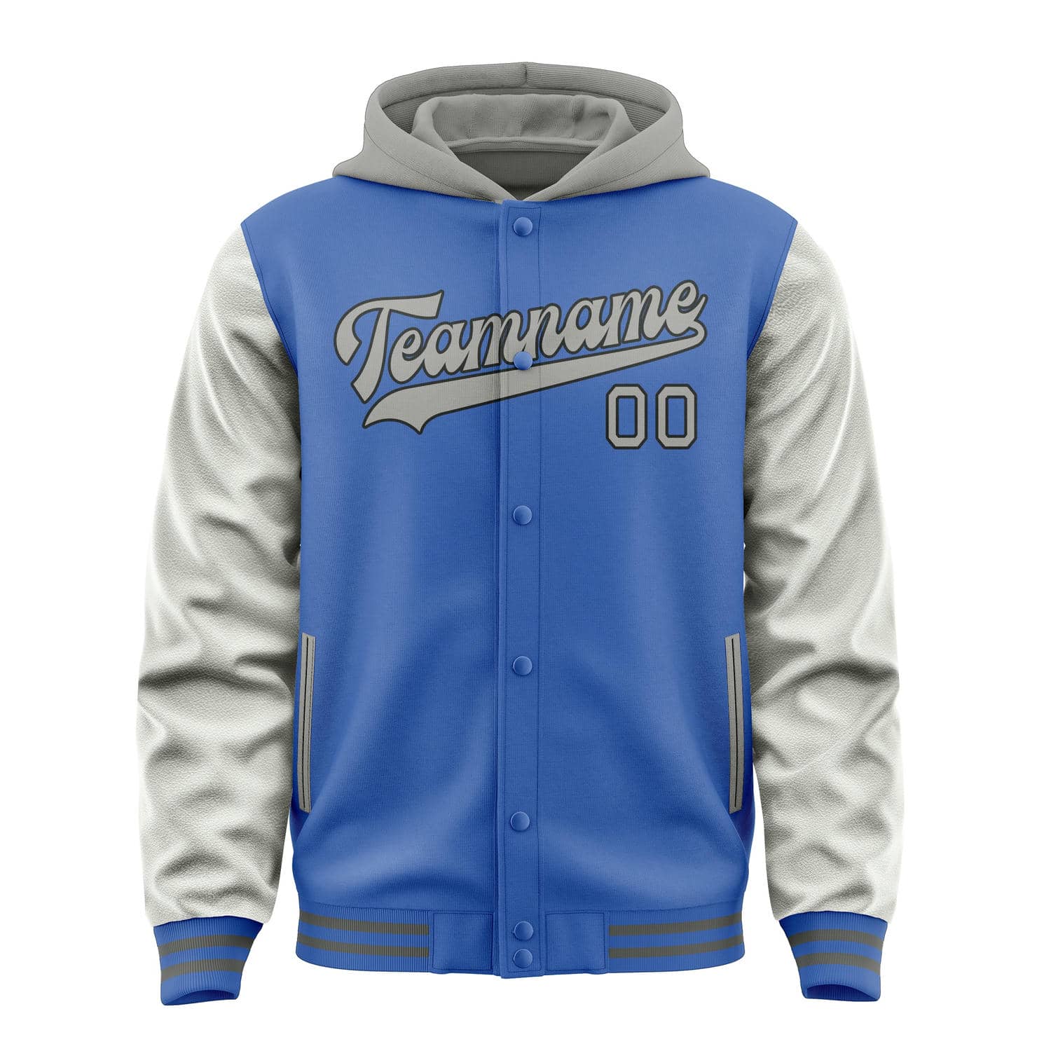 Custom Sky Blue Gray Jacket