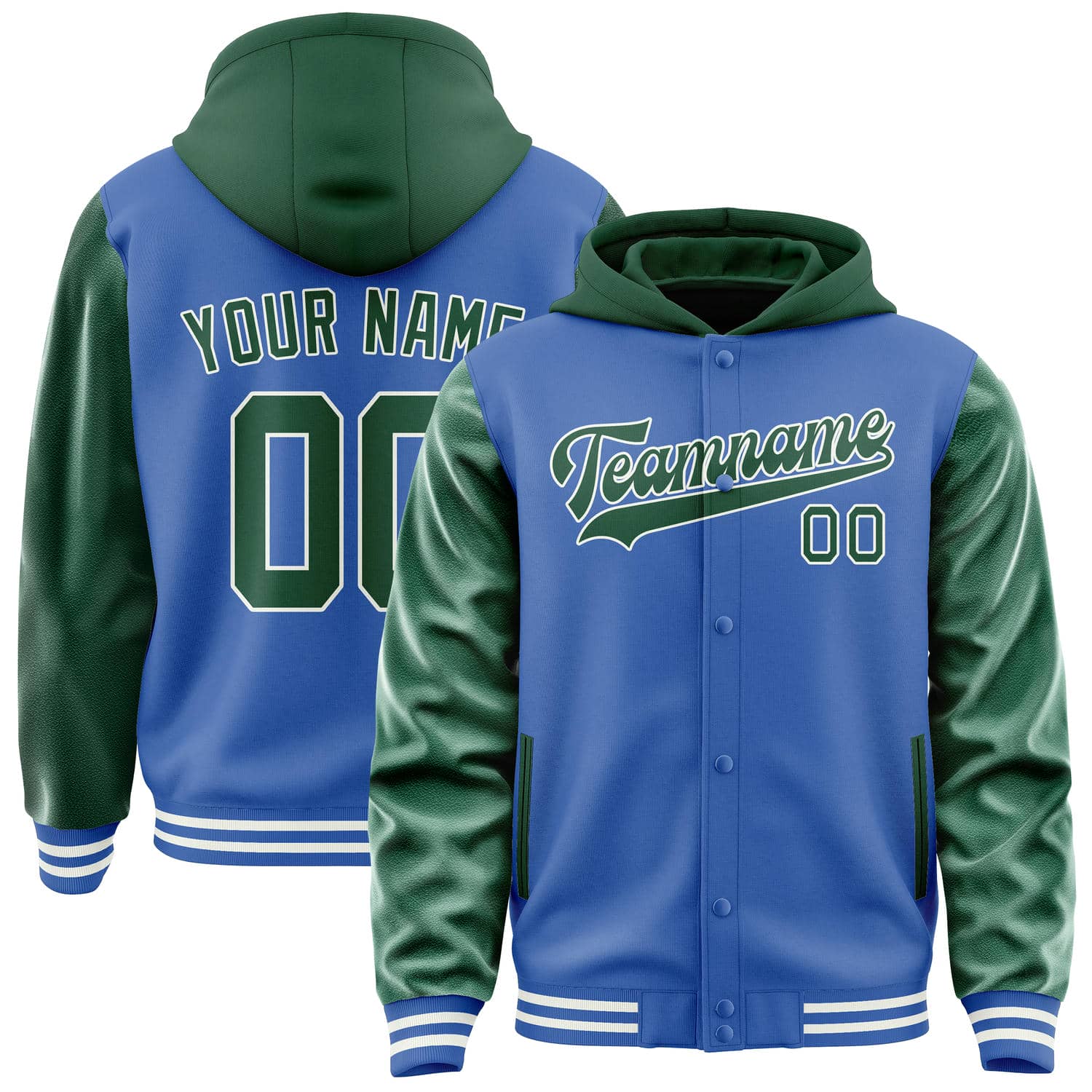Custom Sky Blue Green Jacket