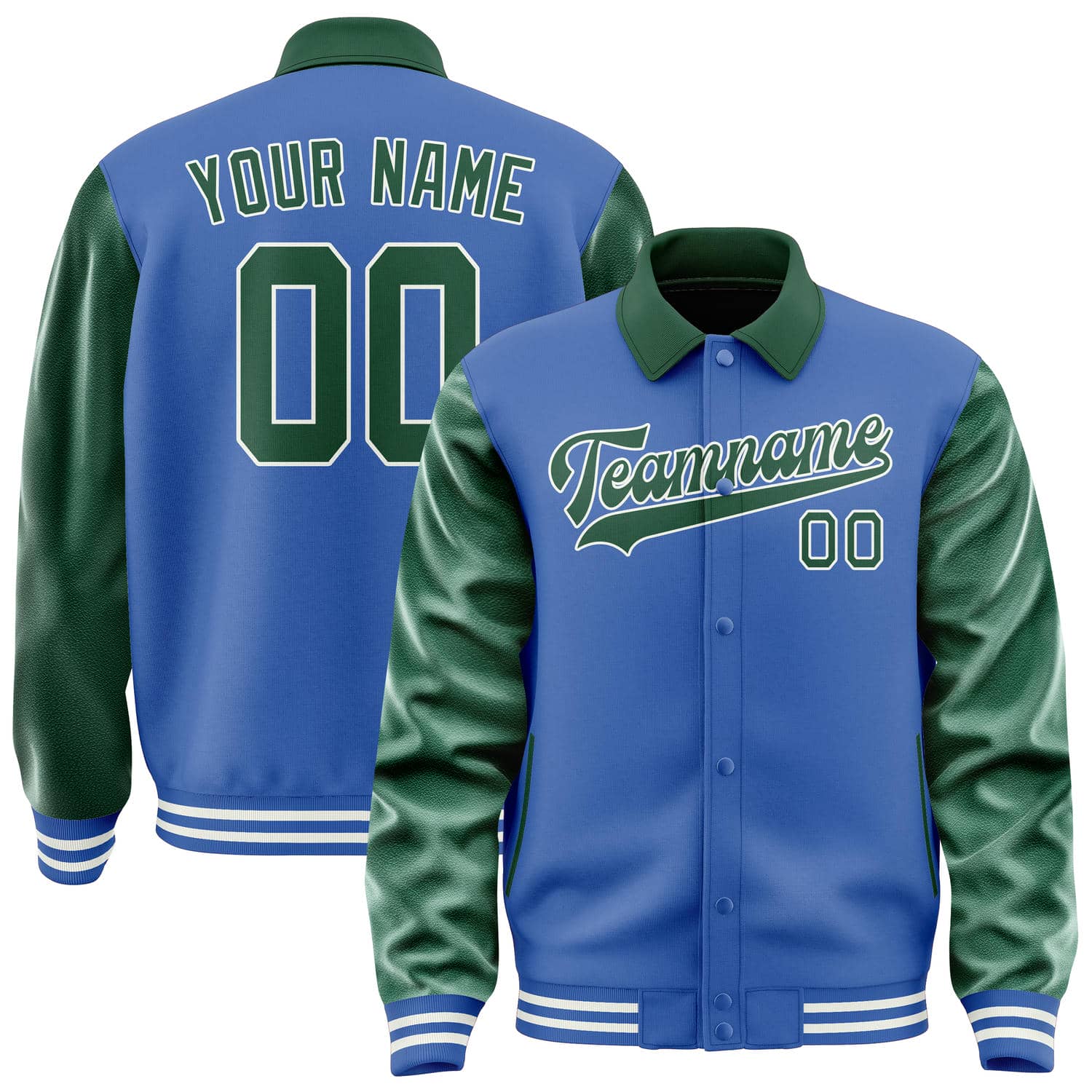 Custom Sky Blue Green Jacket