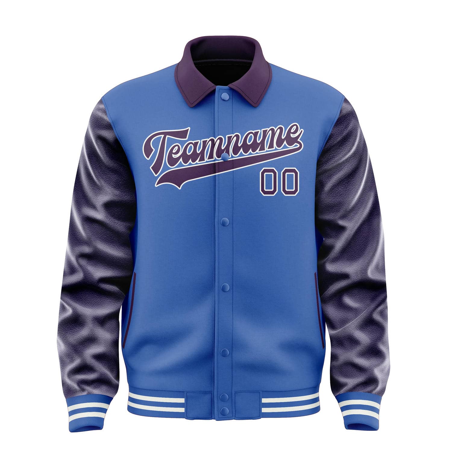 Custom Sky Blue Purple Jacket
