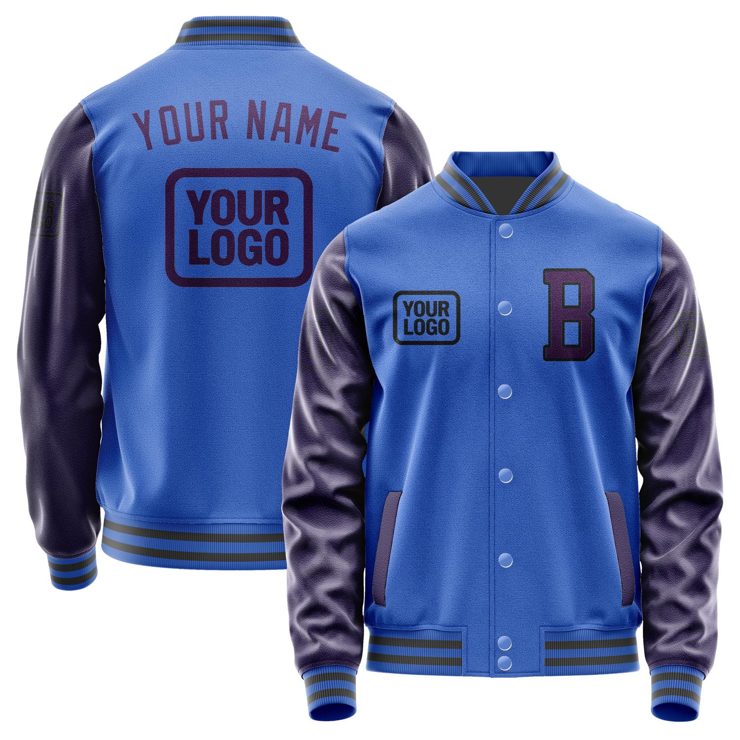 Custom Sky Blue Purple Jacket JA090907092017070717