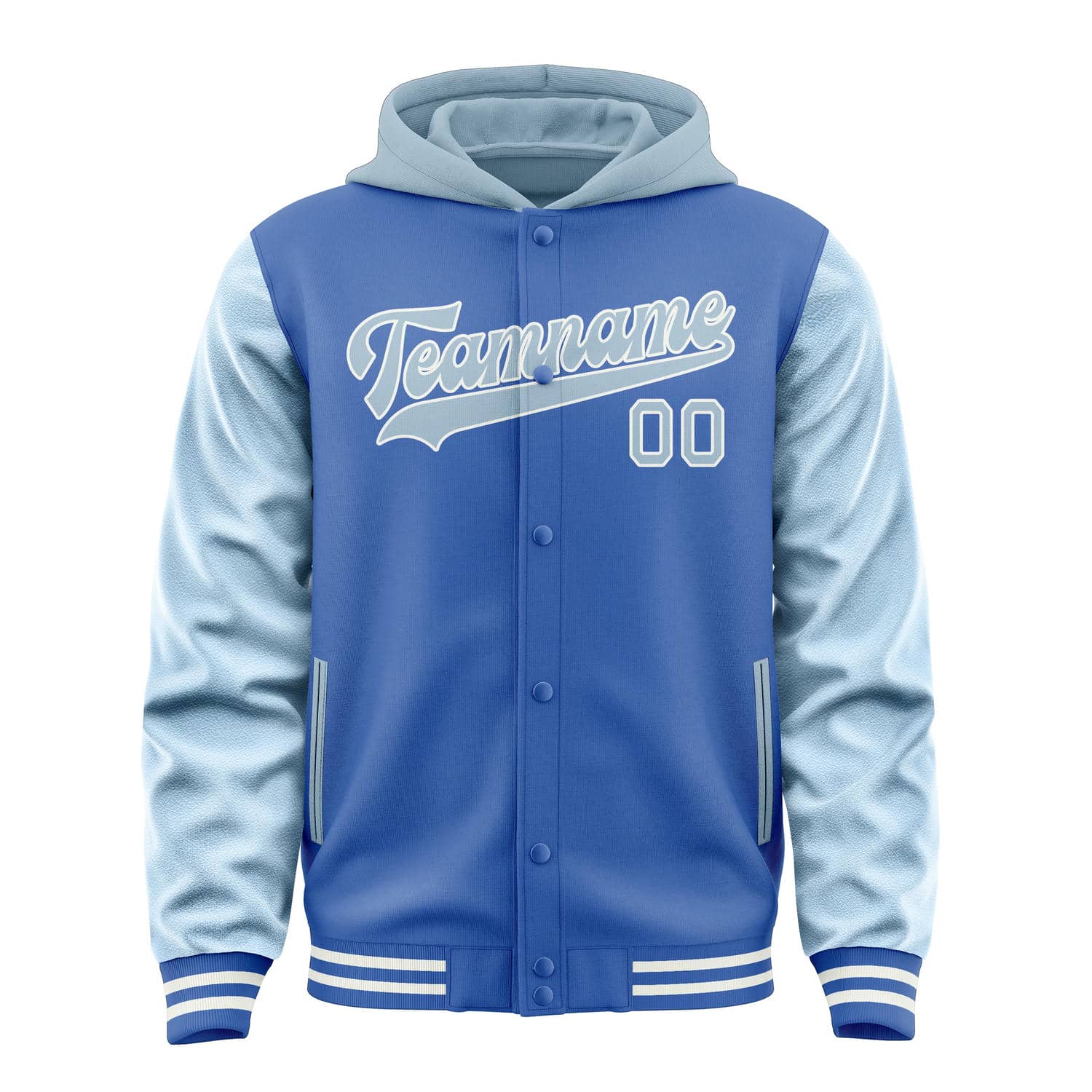 Custom Sky Blue Light Blue Jacket
