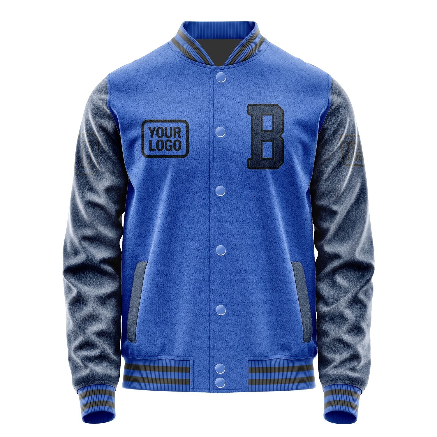 Custom Sky Blue Blue Jacket JA090910092017101017