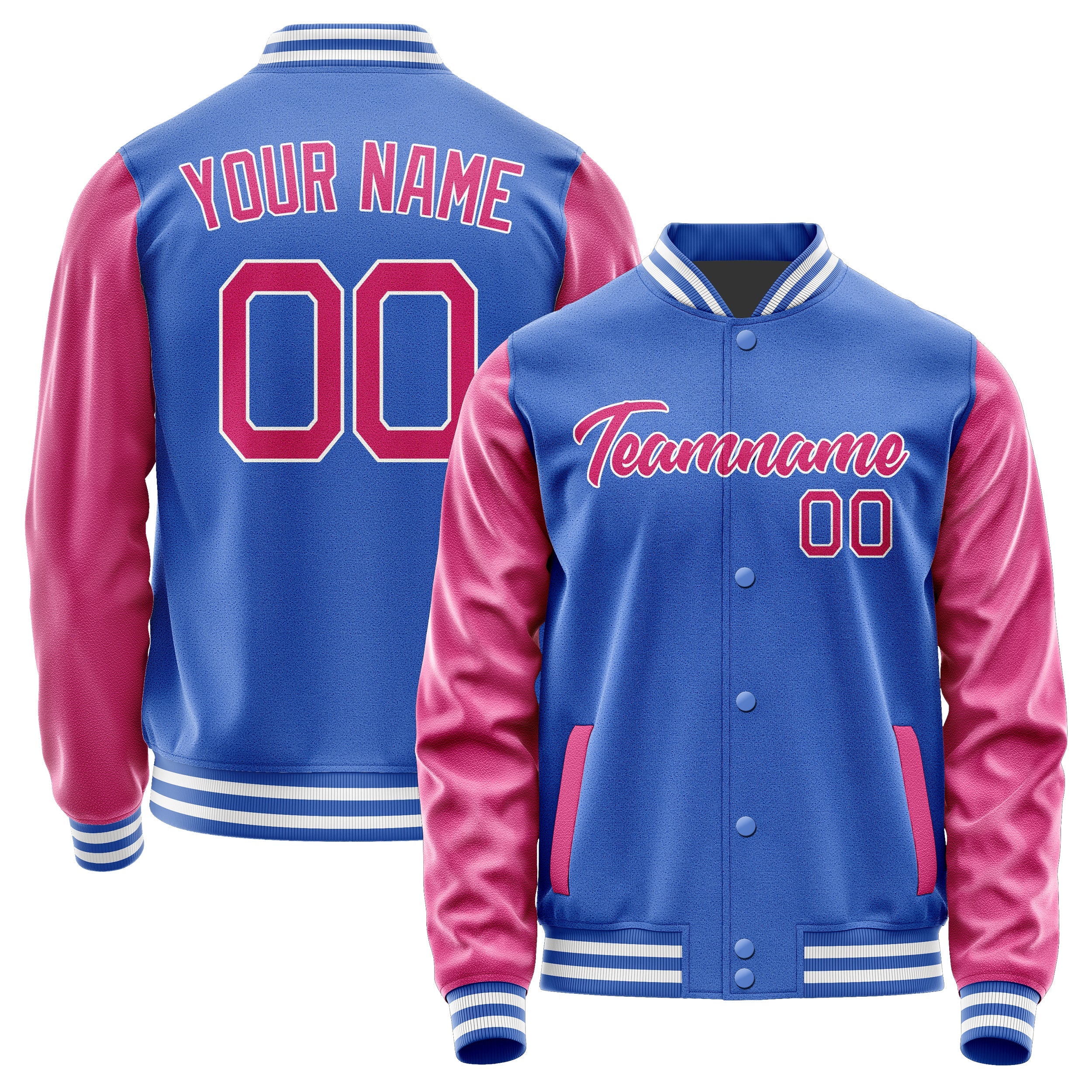 Custom Sky Blue Pink Jacket JA0909130918B21813