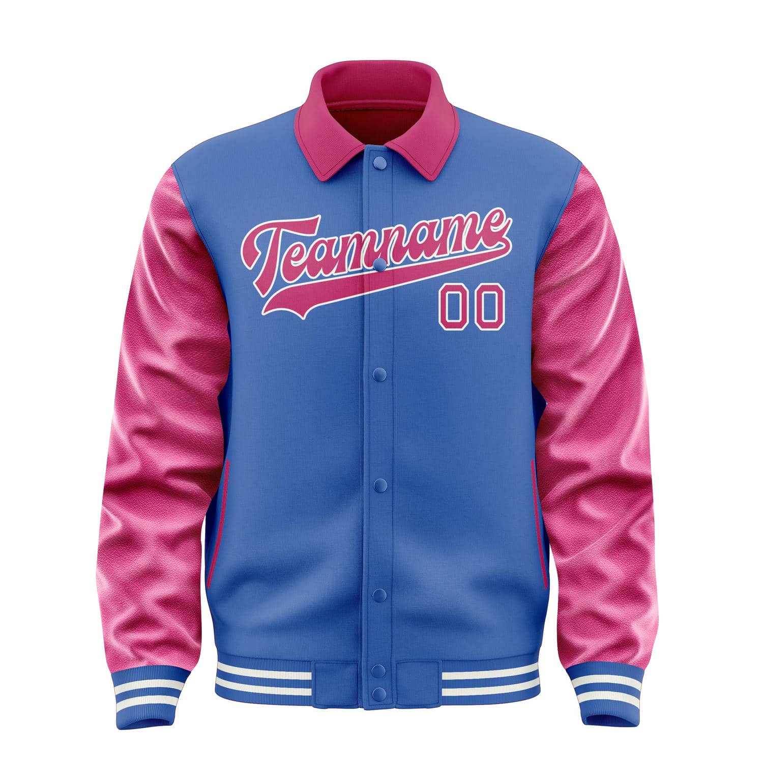 Custom Sky Blue Pink Jacket