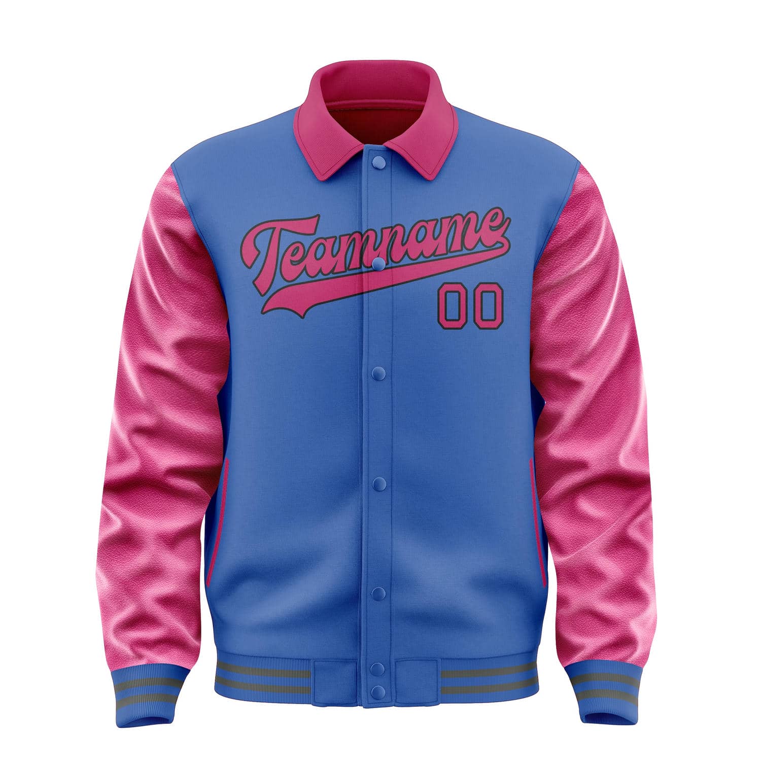 Custom Sky Blue Pink Jacket