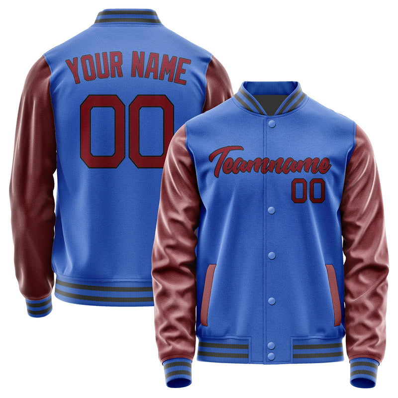 Custom Sky Blue Crimson Red Jacket JA0909150920B21715