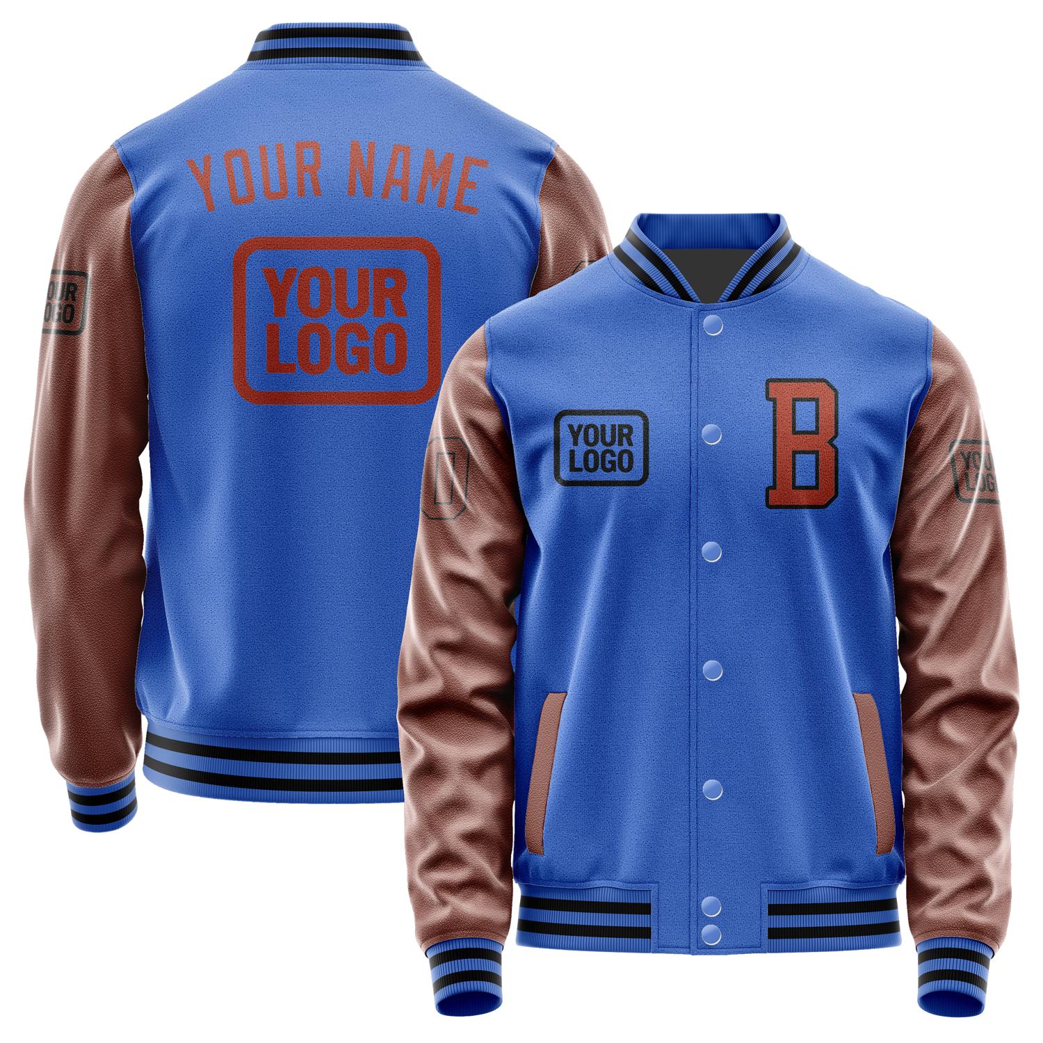 Custom Sky Blue Coral Red Jacket JA090916091717161617