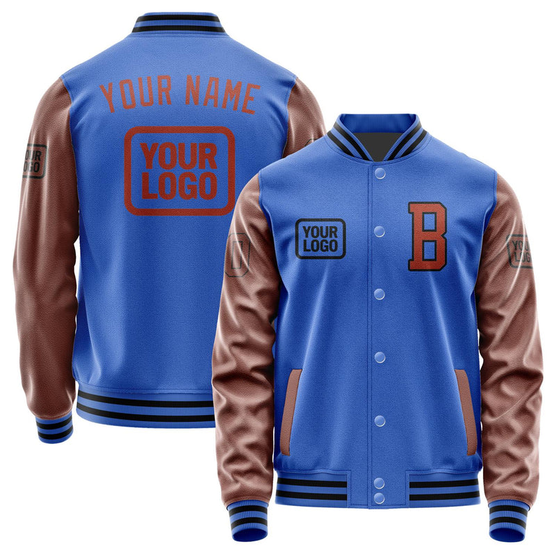 Custom Sky Blue Coral Red Jacket JA090916091717161617