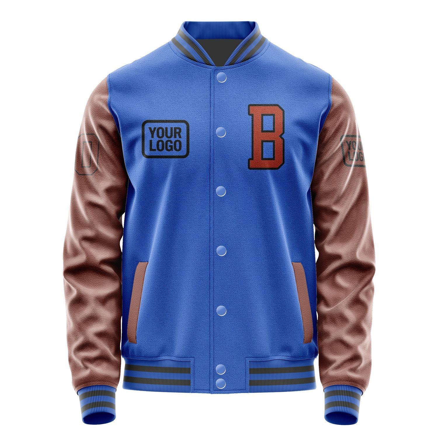 Custom Sky Blue Coral Red Jacket JA090916092017161617