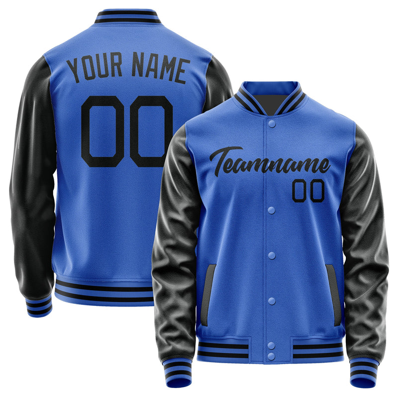Custom Sky Blue Black Jacket JA0909170917B21717