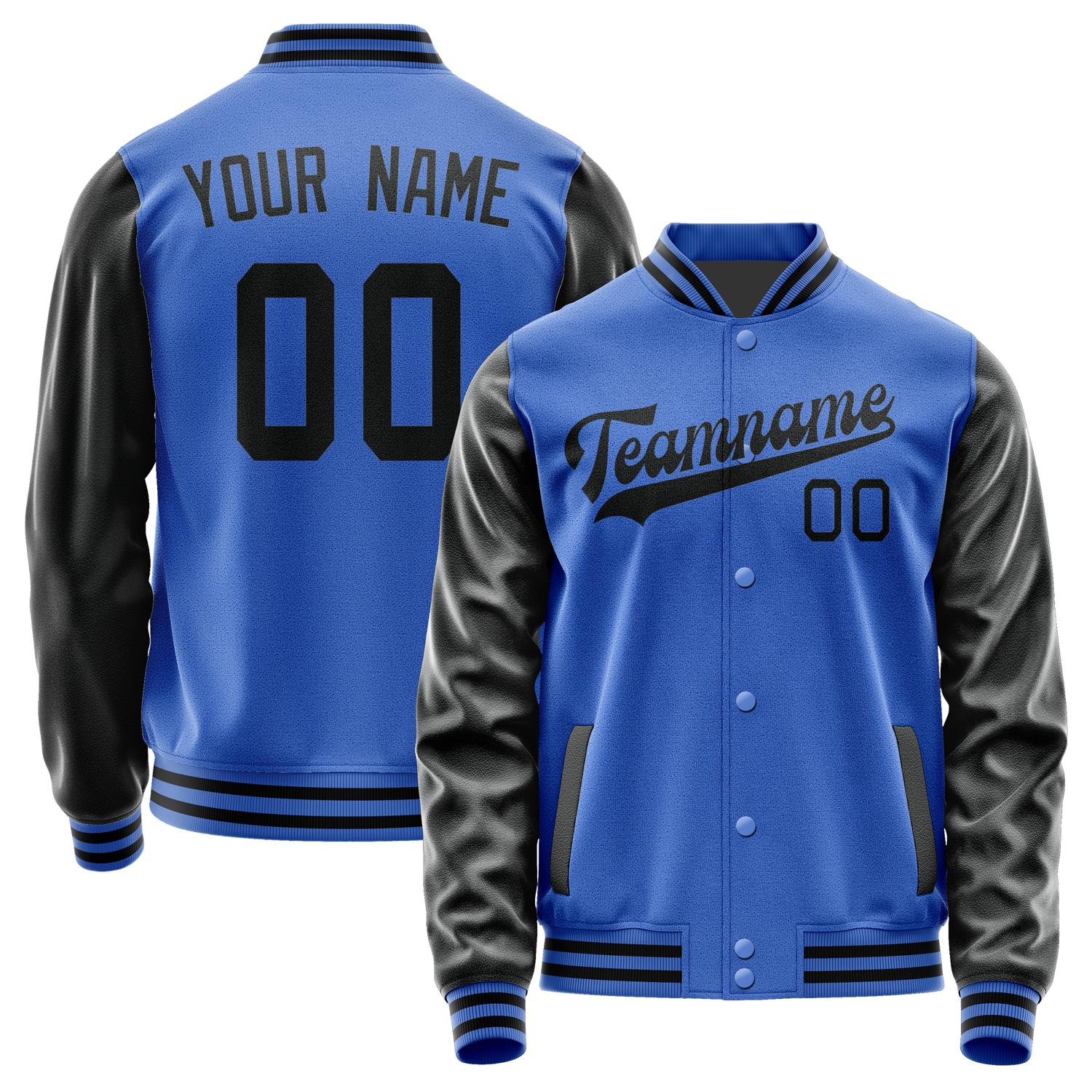 Custom Sky Blue Black Jacket JA0909170917B31717